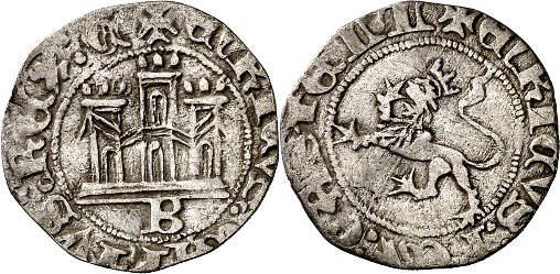 Tipo 11. Cuarto de Real de plata con Castillo y León - Imagen 3