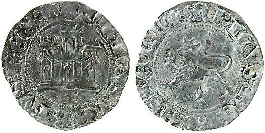 Tipo 11. Cuarto de Real de plata con Castillo y León - Imagen 4