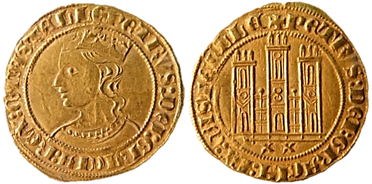 Tipo 11. Dobla de oro con el busto del Rey Pedro I de a 20 maravedís - Imagen 10