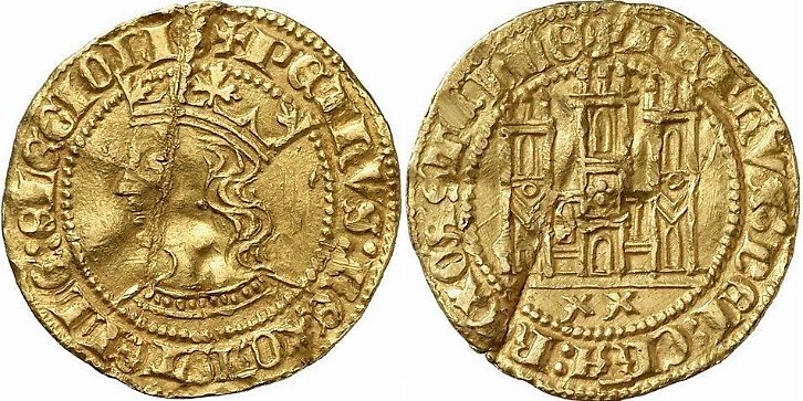 Tipo 11. Dobla de oro con el busto del Rey Pedro I de a 20 maravedís - Imagen 2