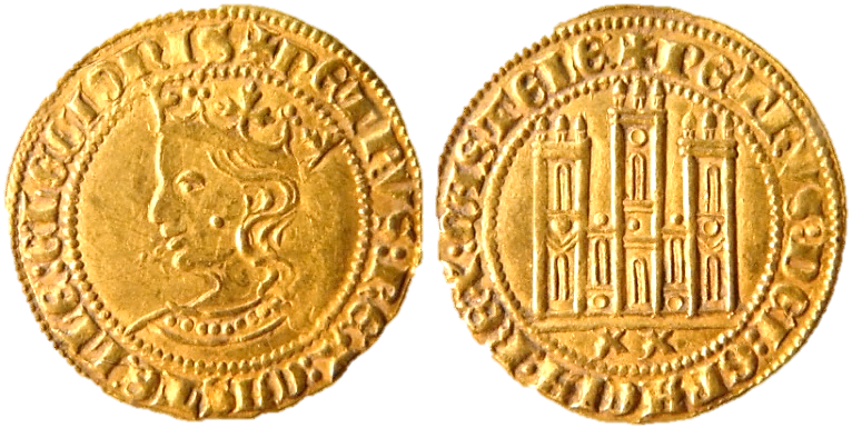 Tipo 11. Dobla de oro con el busto del Rey Pedro I de a 20 maravedís - Imagen 3