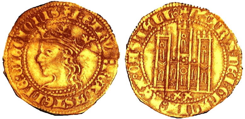 Tipo 11. Dobla de oro con el busto del Rey Pedro I de a 20 maravedís - Imagen 4