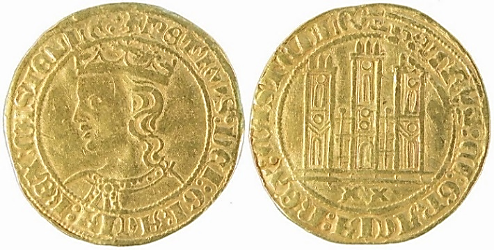 Tipo 11. Dobla de oro con el busto del Rey Pedro I de a 20 maravedís - Imagen 8