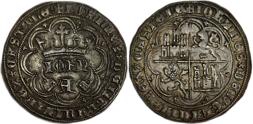 Tipo 11. Real de plata con nombre “Iohn” coronado - Imagen 1