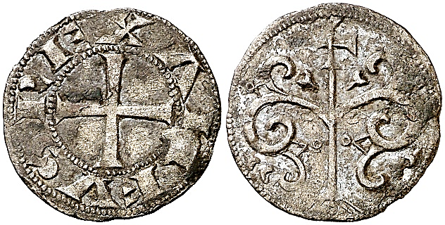 Tipo 114. Dinero de la Cruz de Aínsa y del Árbol de Sobrarbe - Imagen 1