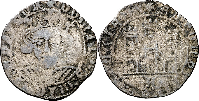 Tipo 12. Medio Quarto de busto de rey de frente - Imagen 2