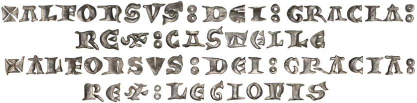 Tipo 12. Primera “Moneda de Plata” Alfonsí de castillo y león encuadrados - Imagen 2