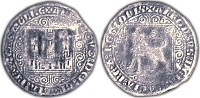 Tipo 12. Primera “Moneda de Plata” Alfonsí de castillo y león encuadrados - Imagen 3