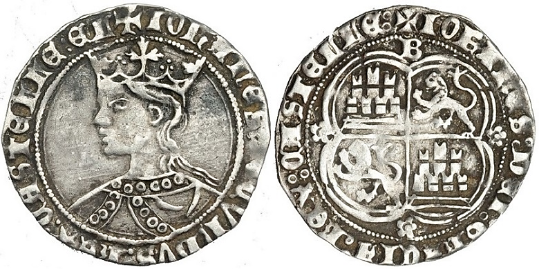 Tipo 12. Real de plata con Busto de rey coronado - Imagen 1