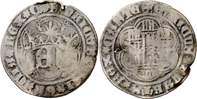 Tipo 13. Maravedí de vellón con anagrama “EN” y castillo - Imagen 1