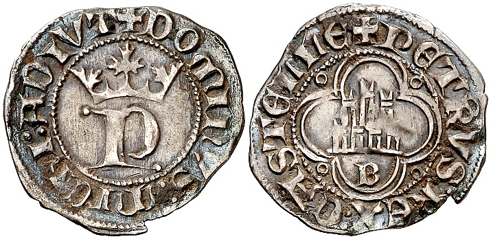 Tipo 13. Medio Real de Anagrama del rey Pedro - Imagen 11