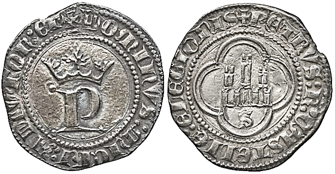 Tipo 13. Medio Real de Anagrama del rey Pedro - Imagen 15