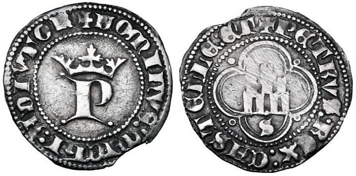 Tipo 13. Medio Real de Anagrama del rey Pedro - Imagen 22