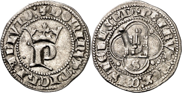 Tipo 13. Medio Real de Anagrama del rey Pedro - Imagen 26