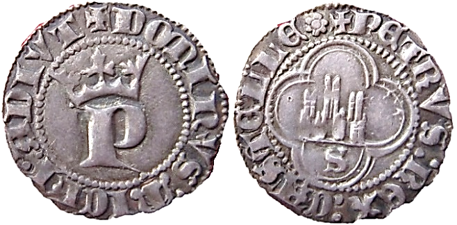 Tipo 13. Medio Real de Anagrama del rey Pedro - Imagen 29