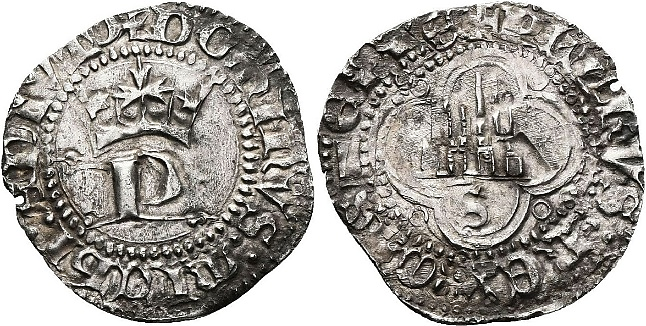 Tipo 13. Medio Real de Anagrama del rey Pedro - Imagen 32