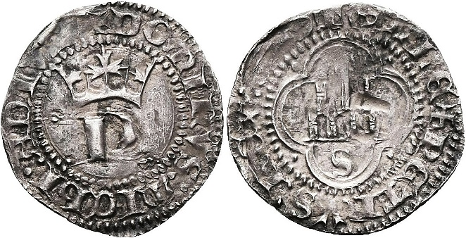 Tipo 13. Medio Real de Anagrama del rey Pedro - Imagen 33