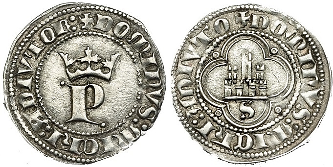 Tipo 13. Medio Real de Anagrama del rey Pedro - Imagen 35