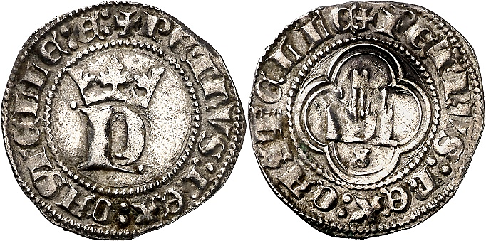 Tipo 13. Medio Real de Anagrama del rey Pedro - Imagen 39