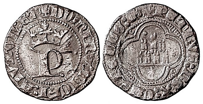 Tipo 13. Medio Real de Anagrama del rey Pedro - Imagen 46