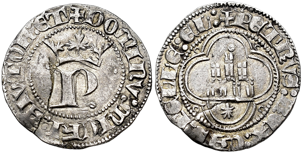 Tipo 13. Medio Real de Anagrama del rey Pedro - Imagen 47