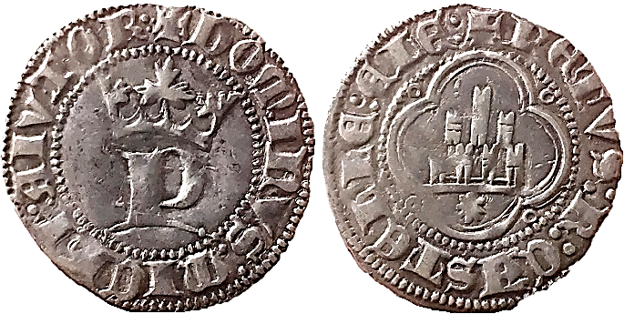 Tipo 13. Medio Real de Anagrama del rey Pedro - Imagen 49