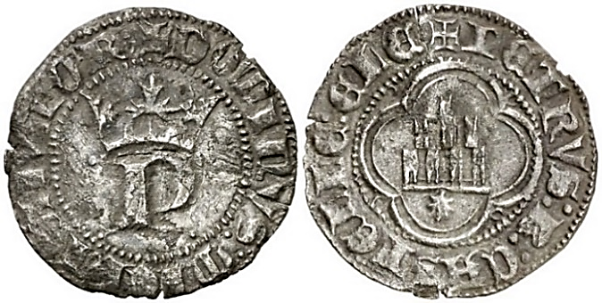 Tipo 13. Medio Real de Anagrama del rey Pedro - Imagen 50