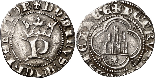 Tipo 13. Medio Real de Anagrama del rey Pedro - Imagen 51