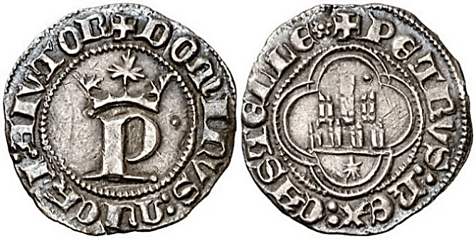 Tipo 13. Medio Real de Anagrama del rey Pedro - Imagen 52