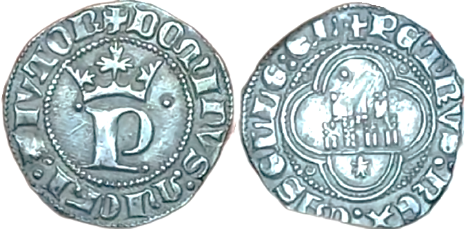 Tipo 13. Medio Real de Anagrama del rey Pedro - Imagen 53