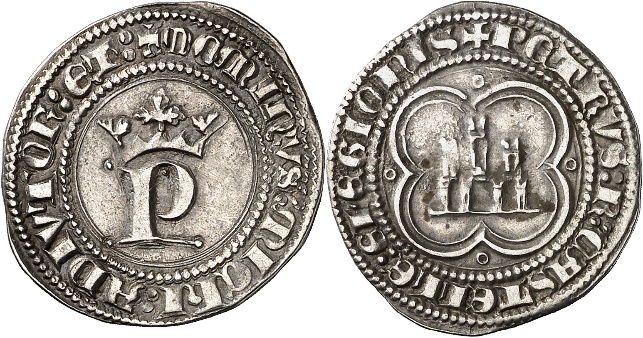 Tipo 13. Medio Real de Anagrama del rey Pedro - Imagen 57