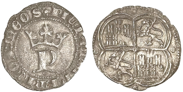 Tipo 13. Medio Real de Anagrama del rey Pedro - Imagen 58