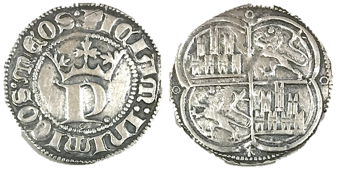 Tipo 13. Medio Real de Anagrama del rey Pedro - Imagen 59