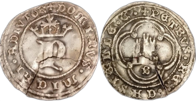 Tipo 13. Medio Real de Anagrama del rey Pedro - Imagen 60