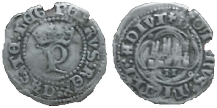 Tipo 13. Medio Real de Anagrama del rey Pedro - Imagen 62