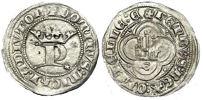 Tipo 13. Medio Real de Anagrama del rey Pedro - Imagen 7