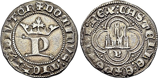 Tipo 13. Medio Real de Anagrama del rey Pedro - Imagen 9