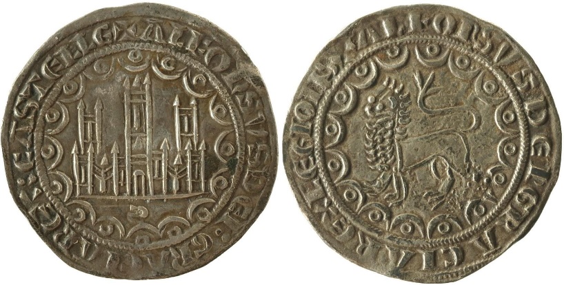 Tipo 13. Primera “Moneda de Plata” Alfonsí de castillo y león en medios compases - Imagen 4