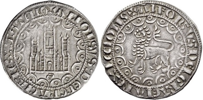 Tipo 13. Primera “Moneda de Plata” Alfonsí de castillo y león en medios compases - Imagen 6