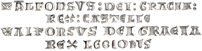 Tipo 13. Primera “Moneda de Plata” Alfonsí de castillo y león en medios compases - Imagen 7