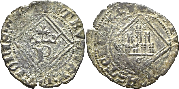 Tipo 14. Dinero de Anagrama en losange del rey Pedro - Imagen 2