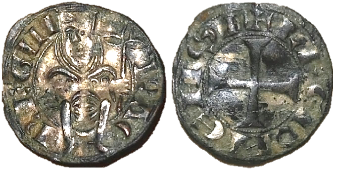 Tipo 14. Dinero de la Reina Urraca en trono - Imagen 6