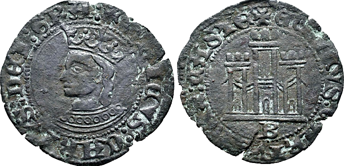 Tipo 14. Dinero de vellón del Ordenamiento de Aranda de Duero 1461 - Imagen 1