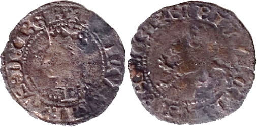 Tipo 15. Medio Dinero de vellón del Ordenamiento de Aranda de Duero de 1461 - Imagen 1