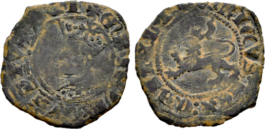 Tipo 15. Medio Dinero de vellón del Ordenamiento de Aranda de Duero de 1461 - Imagen 7