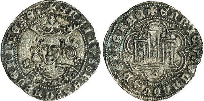 Tipo 16B. Cuarto de Busto de frente del Ordenamiento de Aranda de Duero de 1461 (2) - Imagen 118