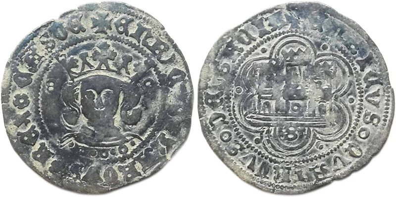 Tipo 16B. Cuarto de Busto de frente del Ordenamiento de Aranda de Duero de 1461 (2) - Imagen 123