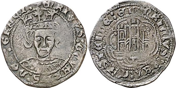 Tipo 16B. Cuarto de Busto de frente del Ordenamiento de Aranda de Duero de 1461 (2) - Imagen 129