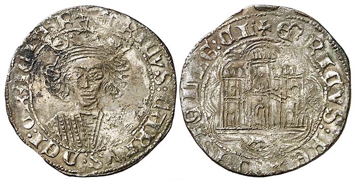 Tipo 16B. Cuarto de Busto de frente del Ordenamiento de Aranda de Duero de 1461 (2) - Imagen 130