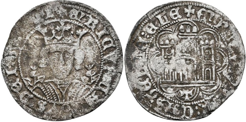 Tipo 16B. Cuarto de Busto de frente del Ordenamiento de Aranda de Duero de 1461 (2) - Imagen 133